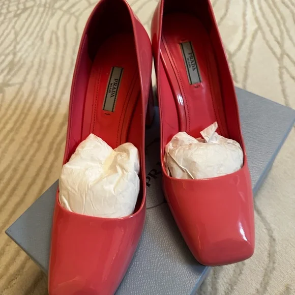 Prada pink Square Toe Clazature Donna Heels 40 - Picture 9 of 16